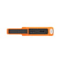 Xtorm Rugged powerbank på 10.000 mAh set fra kanten med USB-porte og orange kabinet.