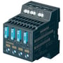 Siemens SITOP select 4-kanals diagnosemodul til DC 24V, 10A strømforsyning med fire justerbare 2-10A udgange, vist i skråt perspektiv.