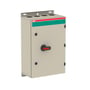 ABB 3-polet sikkerhedsafbryder OT315KLRR3TZ med IP65 metalkapsling og sort drejegreb.