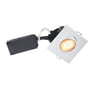 Master Uni Install indbygningspot med lysdæmper, inkl. LED-pære (Philips / CRI>97 ExpertColor / 5,5W / 355lm / 36° / 2700K / dæmpbar), GU10 (230V), firkantet, hvid (mat) – Nordtronic, Philips Lighting