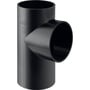 Geberit sort PEH grenrør 160 mm med 88,5° vinkel, fremstillet af polyethylen til spildevandsinstallationer.