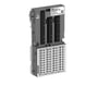 ABB TU542-XC I/O terminal til 24 VDC high current moduler med fjederklemmer, vist fra siden med tydelige mærkninger af tilslutningspunkter.