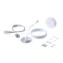 Justerbart wiresæt fra Philips Lighting i hvidt stål, komplet med roset, ledning og monteringsdele til nem installation.