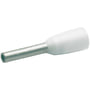 Klauke – Isoleret terminalrør, 0,5 mm² / 8,0 mm, hvid (farvekode TE) - 1000 stk