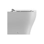 GSI Tono back-to-wall toilet med geniusflush i mat hvid, set fra siden med den flade bagside og låget.