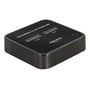 DeLock M.2-dockingstation set fra en lav vinkel med den sorte, afrundede base og to SSD-pladser.