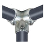 Tee hjørne ¾ (Ø26,9 mm), galvaniseret, vandrørs-fitting til stativ og reol - Pipe Clamps