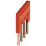Schneider Electric 4-polet push-in lask til 2,5mm² ledninger i klar rød farve med synlige metalstik.
