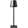 Opladelig LED bordlampe, sort, Inde/udendørs, dæmpbar, 3W, 80lm