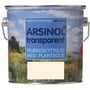 ARSINOL transparent teak træbeskyttelse med planteolie i en 2,5 liters metalspand med et billedmotiv af et landskab.