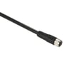 Nærbillede af Schneider Electric sensorkabel XZCP med M8 hunstik i sort, 2 meter langt.