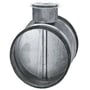 Lindab afspærringsspjæld DSU 500mm, galvaniseret stål. Synlig spjældmekanisme og indvendig. Bruges til luftstrømregulering.