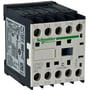 Schneider Electric TeSys K kontaktor, 3-polet med 1NO, 24VDC, model LP1K12105BD, viser mærkater med certificeringer og tekniske specifikationer.