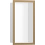 Hansgrohe XtraStoris Individual vægniche med en børstet bronze ramme og hvid inderside, måler 300x150x100mm.