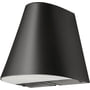 SG Armaturen Spike vægarmatur i sort, med 3000K LED lys og 800 lumen, viser uplight og downlight funktion.