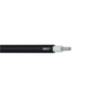 NKT solcellekabel H1Z2Z2-K 1x6 RF5 i sort, med synlig fortinnet kobberleder og hvid isolering.