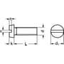 Maskinskrue DIN 84, A4, Lige, cylindrisk, M4/6 mm