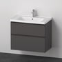 Duravit D-Neo møbelsæt, 2 skuffer, 80 cm, mat grafit