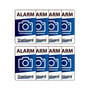 Pakke med otte TrueGuard foto alarm klistermærker med "ALARM FOTOSENSOR" og TrueGuard logo på blå og hvid baggrund.