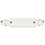 SG Armaturen Shopline 3L 230V lige samlestykke i mat hvid plast med 3-faset tilslutning og monteringsskruer.