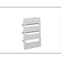 Schneider Electric DIN-indsats 7035, 48M, til PLM64 tavler, vist med tre sektioner og monteringsbeslag.