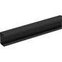 Wibe kanaldel WGX-S U120x65, 3,0 meter lang, sort RAL9017/30, vist fra siden med tydelige riller.