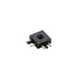 SG Armaturen SlimLine sort L-stykke til tilslutning af LED-moduler med guldbelagte stik og plus/minus markeringer.