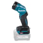 Makita 40V XGT LED lampe med justerbar parabol og monteret på et 40V batteri.