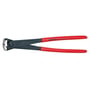 Knipex PowerCut bindetang på 250 mm med røde, plastdyppede håndtag og sort hoved med skær.