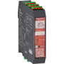 Schneider Electric TeSys H reverserende motorstarter, 22,5 mm bred, med 24VDC styring og justeringsknap for strøm.