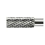 Ironside rotationsfil 0616 X, profil A, set tættere fra siden, så Medium-X-tandingen og overgangen til skaftet ses.