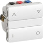 IHC Wireless, FUGA relæ kombi allround med trykknapper (også til CFL eller LED pærer), 1 modul, hvid – Lauritz Knudsen