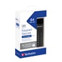 Verbatim Keypad Secure USB-drev med numerisk tastatur ses sammen med emballagen fra en skrå vinkel.