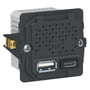LK FUGA® Stikkontakt med USB A+C, 2,4A, 1 modul - uden afdækning