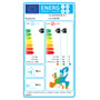 Energimærke for Panasonic CS-XZ35ZKEW-H luft/luft varmepumpe med SEER 9,5 og SCOP 2,9 samt lydniveau 58/63 dB.