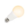 SLV A60 smart LED-pære med E27-fatning set skråt fra siden, tændt med et varmt, gulligt lys.