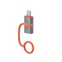 4smarts USB-C til Lightning-adapter med PD 27 W set fra bagsiden, med logo på det grå stik og orange løkkeledning.