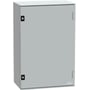 Schneider Electric polyester vægskab i grå med dimensionerne 636x847x300 mm og kapslingsklasse IP66.