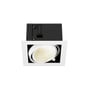 SLV KADUX downlight i hvid/sort med synlig LED-modul og 30° spredningsvinkel på hvid baggrund.