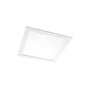 SG Armaturen Sense LED-panel 300x300 mm i hvidt aluminium med smal ramme og prismatisk diffuser for blændingsfrit lys.