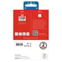 Emballage til SKROSS Euro USB-oplader med 2x USB Type A-porte, hvid, viser specifikationer og landeliste for kompatibilitet.