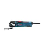 Bosch 400W Starlock Plus GOP 40-30 multicutter i blå og sort plast med LED-lys og monteret savklinge.