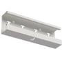 Wibe WGX-S TSN T-stykke i hvid RAL9003/70 med dimensionerne 130x72, vist med indvendige monteringsbeslag og lukket bund.