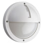 SG Armaturen Uno LED vægarmatur i hvid, rundt og vandalsikkert med en diameter på 270mm.