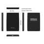Tekniske dimensioner af Verbatim Store 'n' Go Slim Portable SSD, der viser højde, bredde og tykkelse.