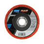 Norton Blaze Rapid Strip R9101 afrensningsrondel set forfra med produktmærkat, størrelse 125 x 22 mm og ekstra grov kornstørrelse.
