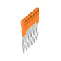 Weidmüller Laske ZQV 4N/6, en 6-polet orange laske med PUSH IN teknologi til 4mm² ledninger.