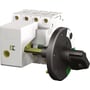 Schneider Electric sidemonteret drejegreb M9 til C60/C120 afbrydere i hvidt og sort design.