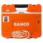 Bahco topnøglesæt S410 med 41 dele, 1/4" og 1/2" størrelser, i orange og sort plastkuffert med håndtag og logo.