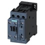 Siemens Sirius 3-polet power kontaktor AC-3 12A, 5.5kW, 24VDC med 1 NO + 1 NC kontakt og skrueterminaler.